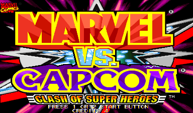 Marvel Vs. Capcom: Clash of Super Heroes (Asia 980112) Title Screen